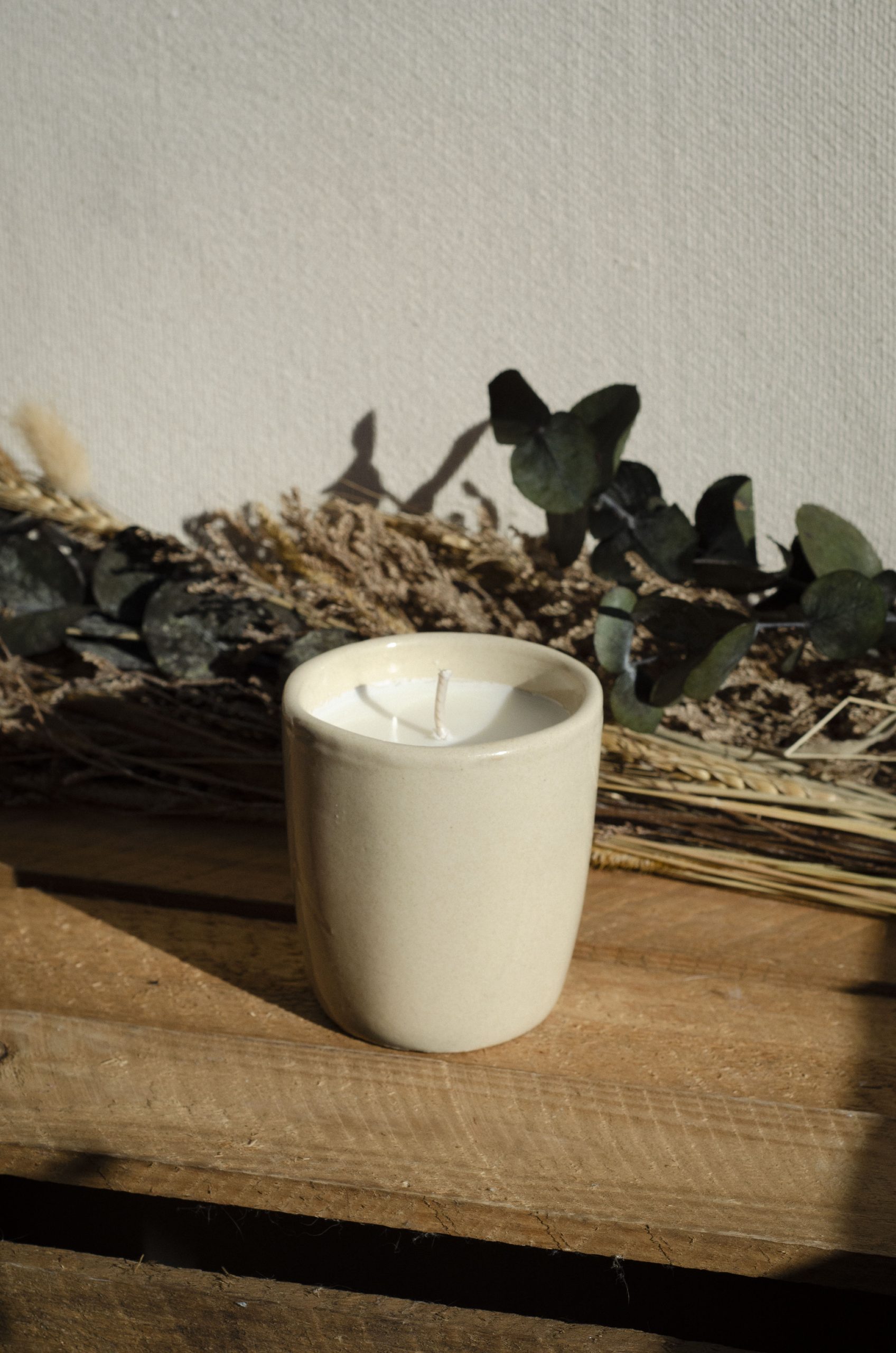 Bougie mug beige – Image 3