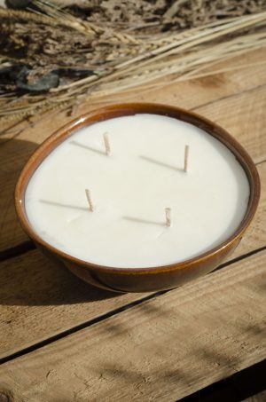 Bougie bol irrégulier coloré