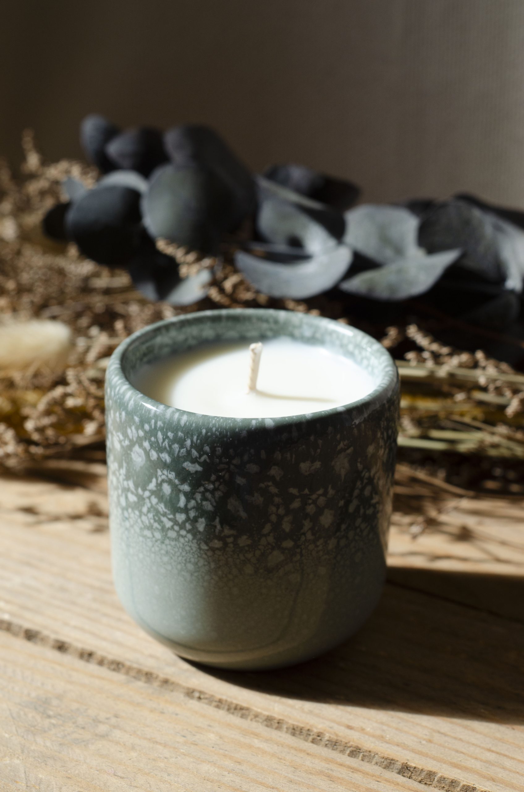 Bougie petit mug bleu