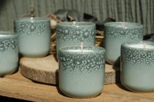 Bougie petit mug bleu