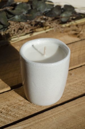 Bougie mug blanc