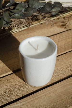 Bougie mug blanc